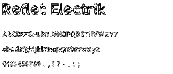 reflet electrik font